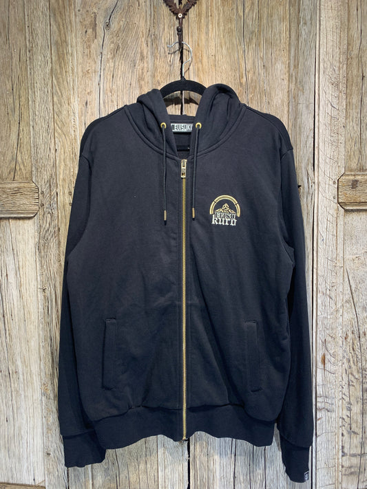 Evisu Kuro Black Zip Hoodie